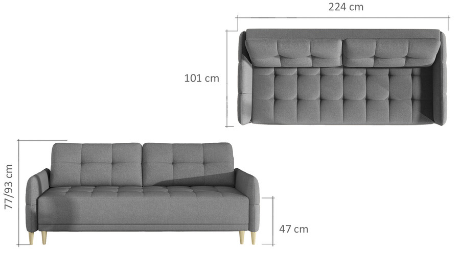 J&D Furniture Sofas and Beds malmo sofa bed 3