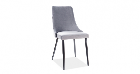 piano b velvet dining chair grey