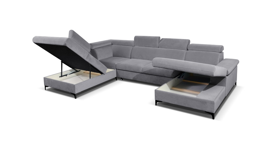 J&D Furniture | Sofas and Beds | APRILLA U CORNER SOFA BED