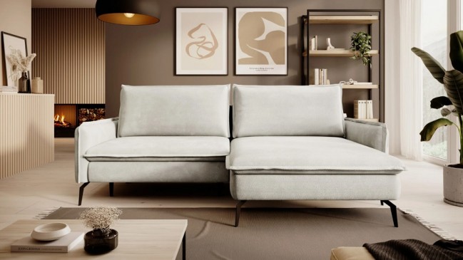 Glossy Corner Sofa Bed